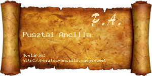 Pusztai Ancilla névjegykártya